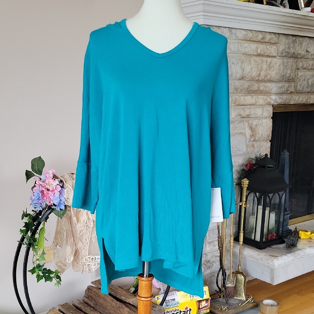 Nwt Teal V-Neck Women's Top
